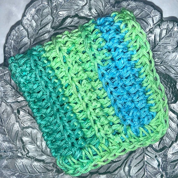 Hand Crafted Other - Hand Crafted Crocheted Colorful 100% Cotton Yarn All Purpose Wash or Dish Cloth